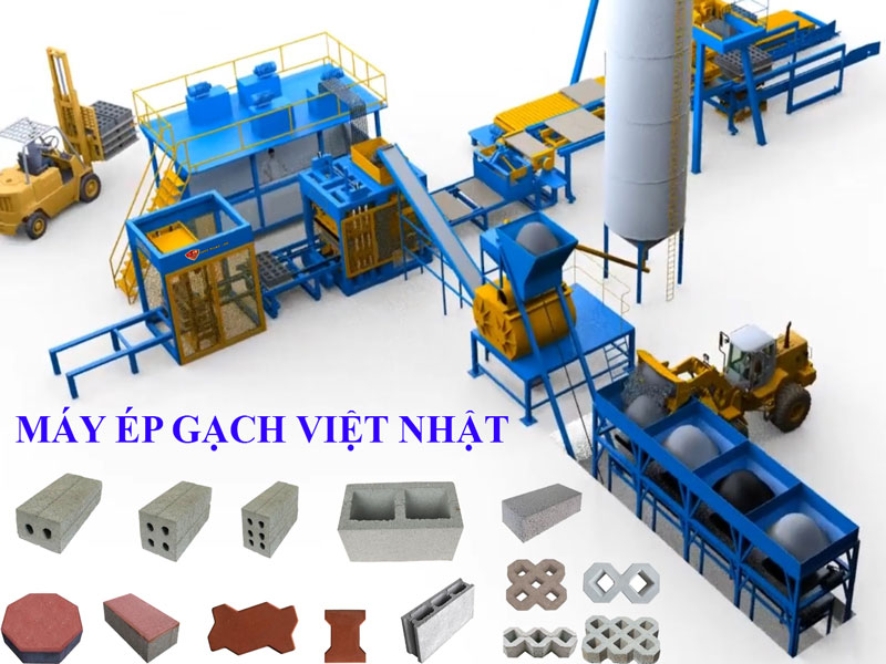máy làm gạch block có xếp kiêu tự động