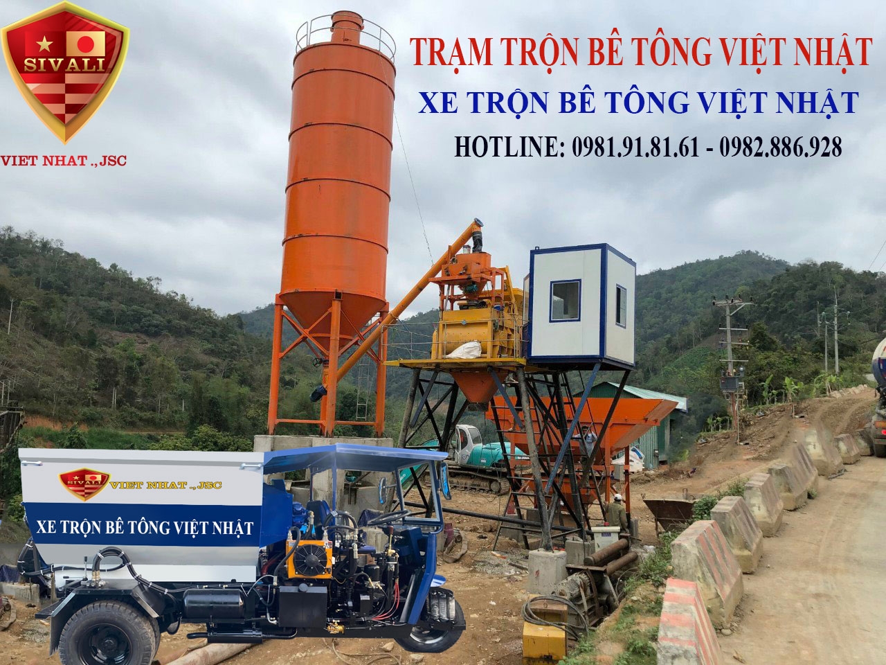 Trạm trộn bê tông 25m3/h. Giá rẻ nhất bao nhiêu tiền?