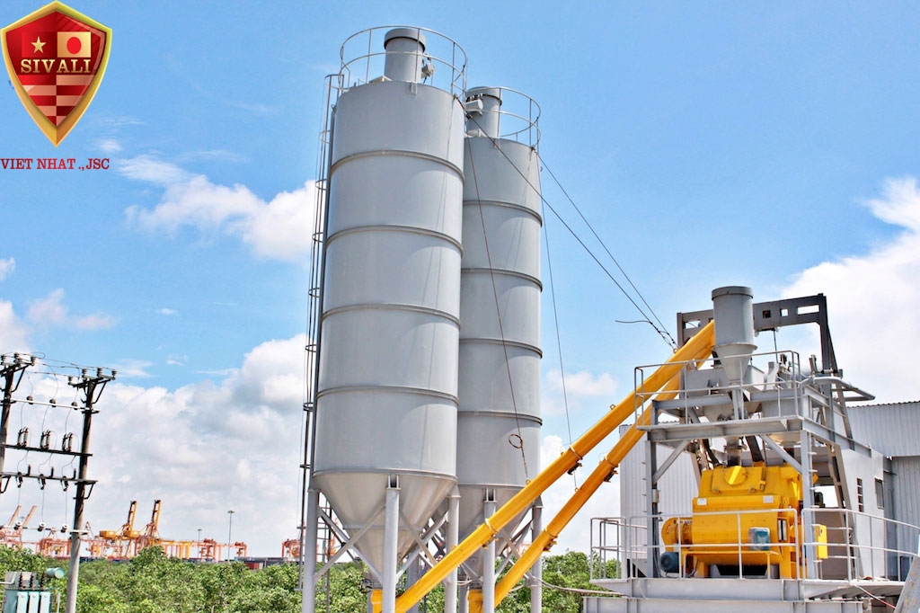 Trạm trộn bê tông 45m3/h Việt Nhật. Giá rẻ nhất bao nhiêu tiền?