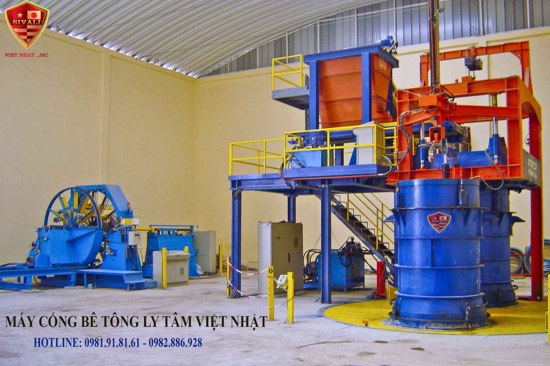 Máy làm cống bê tông ly tâm rung dọc