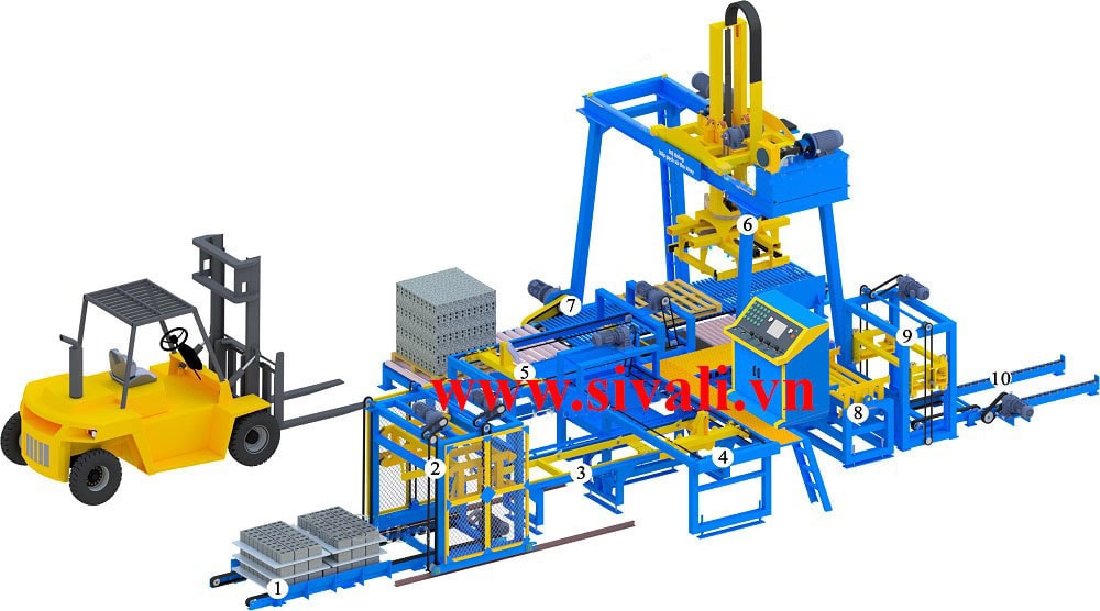 MÁY XẾP GẠCH KHÔNG NUNG TỰ ĐỘNG