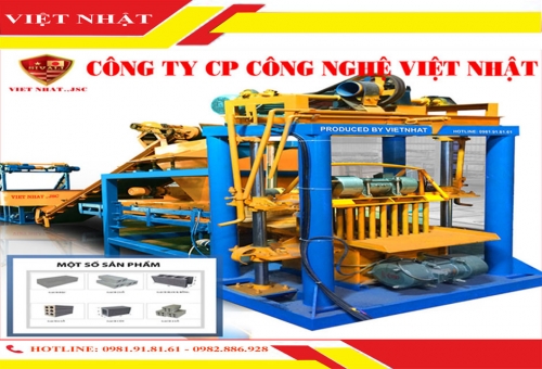 M&aacute;y &eacute;p gạch b&aacute;n tự động đầm rung